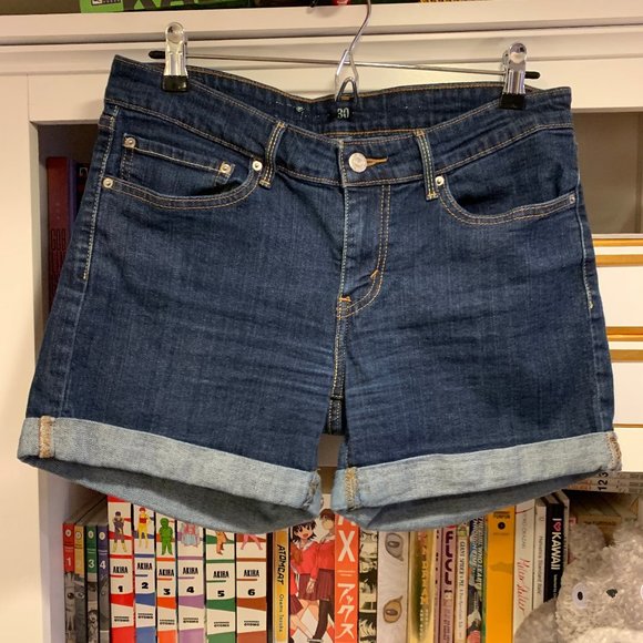 LEVIS Rolled Hem Denim Shorts - Picture 1 of 10